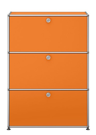 USM Haller Highboard mit 3 Klappen – QUICK SHIP - reinorange