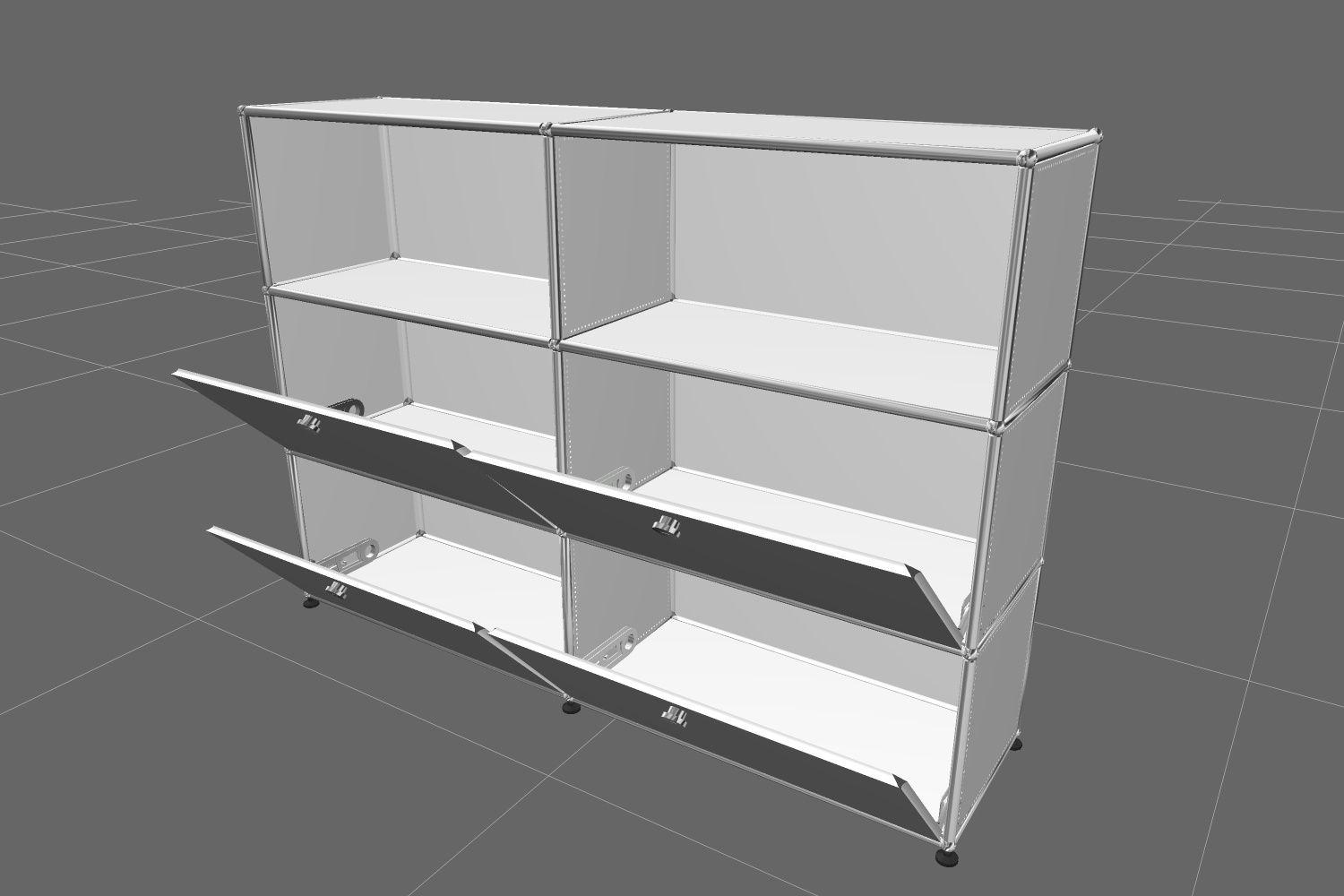 USM Haller Highboard 4 Klappen / 2 Offen Reinweiß - FAST DELIVERY