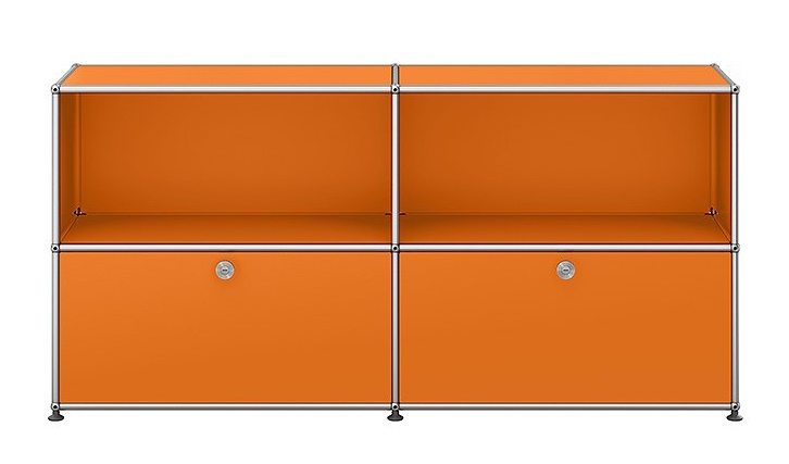 USM Haller Sideboard mit 2 Klappen – QUICK SHIP-reinorange