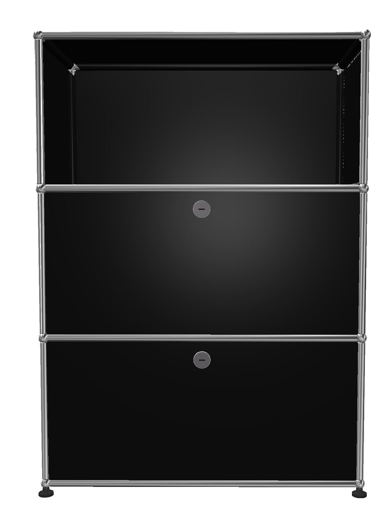 USM Haller Highboard 1 Offen / 2 Schubladen Graphitschwarz - FAST DELIVERY