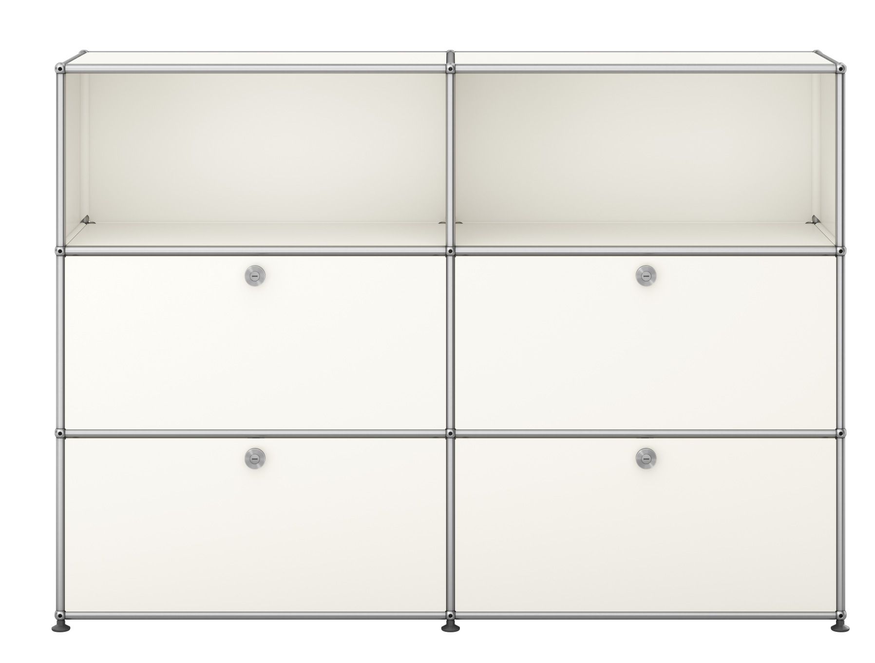 USM Haller Highboard 4 Klappen / 2 Offen Reinweiß - FAST DELIVERY