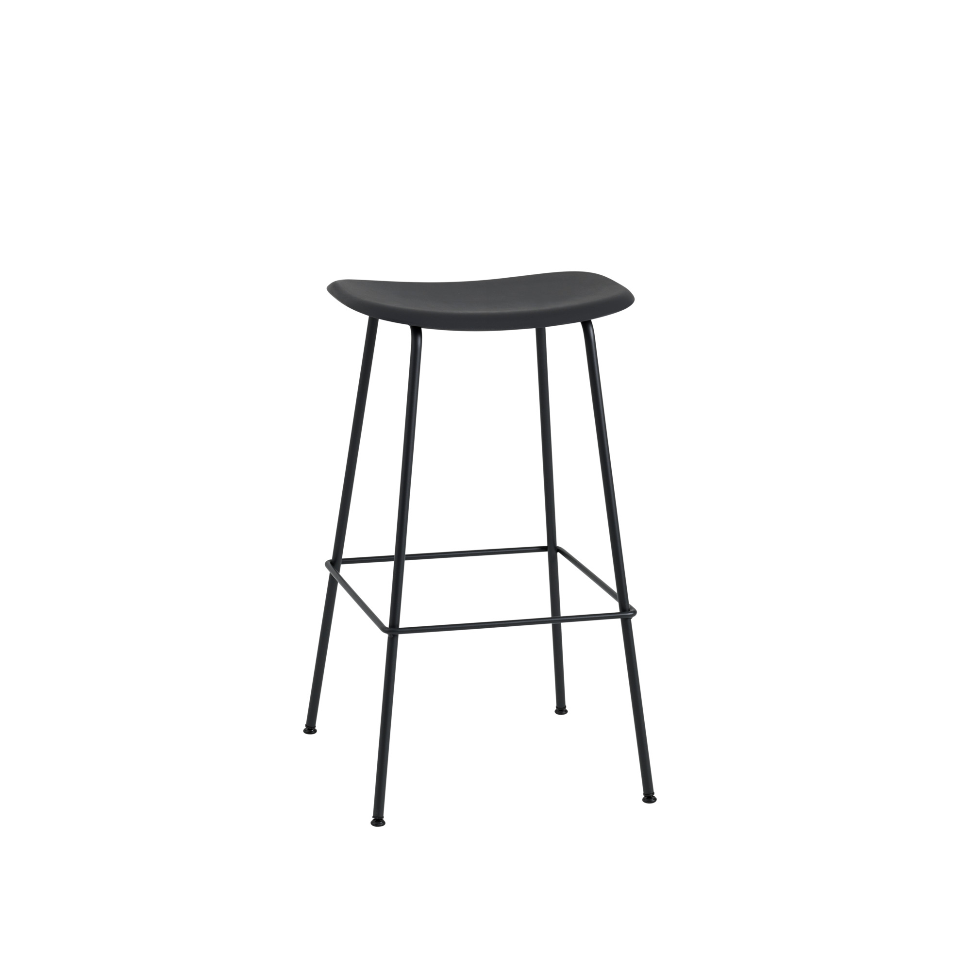 Fiber Bar Stool Barhocker 75 cm Schwarz / Schwarz Muuto