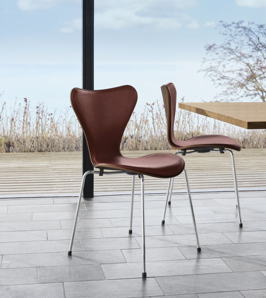 Siebener / Serie Stuhl 3107 Fritz Hansen Jubiläumsmodell