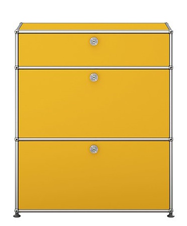 USM Haller Highboard mit 2 Klappen – QUICK SHIP - goldgelb