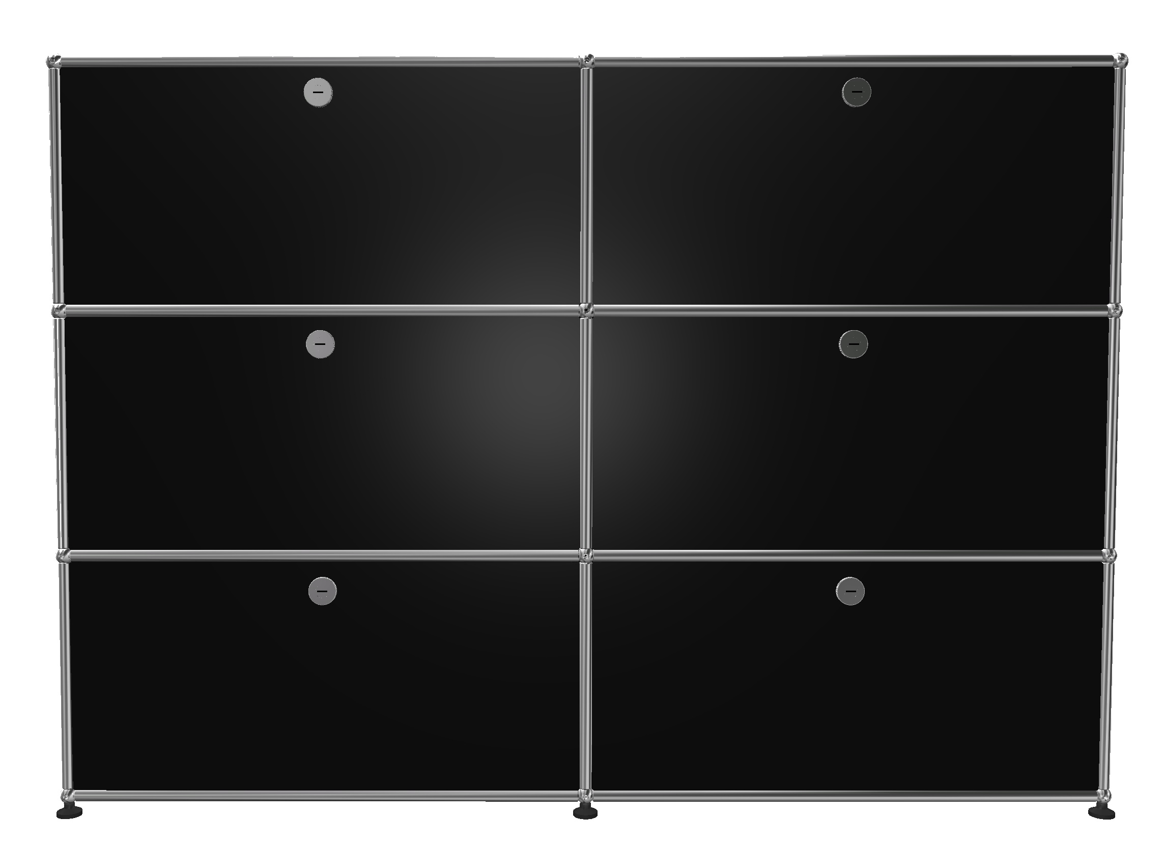 USM Haller Highboard 6 Klappen Graphitschwarz - FAST DELIVERY