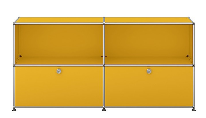 USM Haller Sideboard mit 2 Klappen – QUICK SHIP-goldgelb