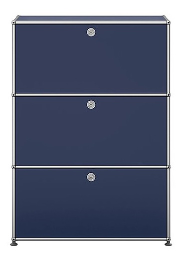 USM Haller Highboard mit 3 Klappen – QUICK SHIP - stahlblau