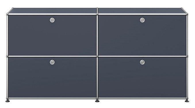 USM Haller Sideboard mit 4 Klappen – QUICK SHIP - anthrazitgrau