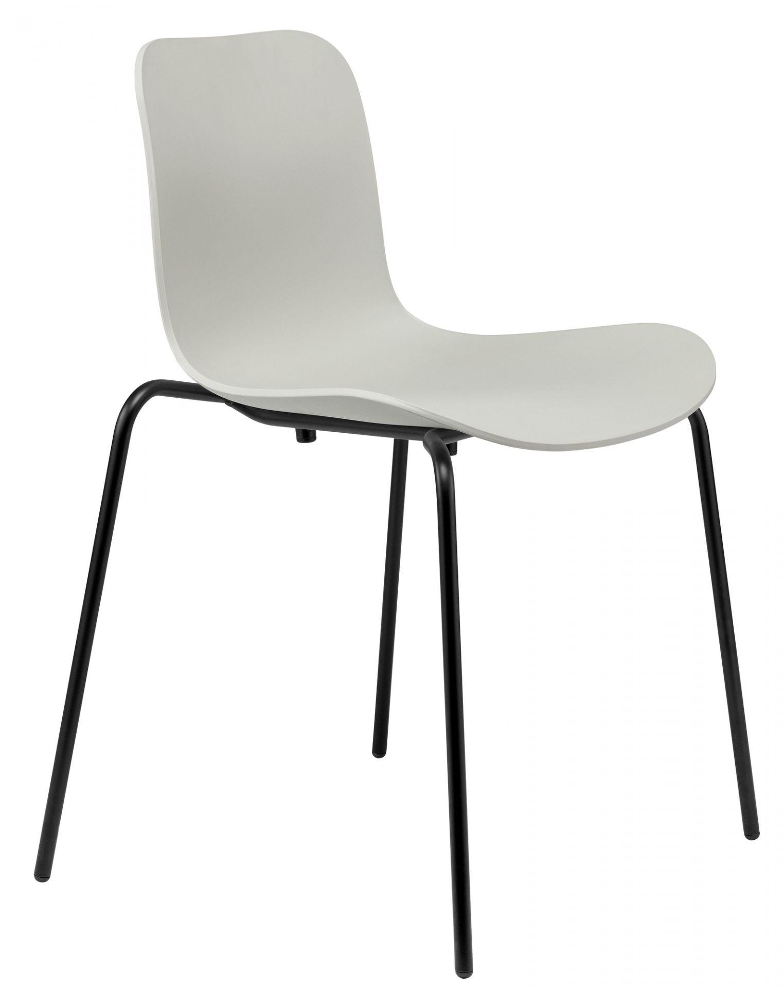 Langue Stack Chair Stuhl Norr11 Schwarz Flint grey