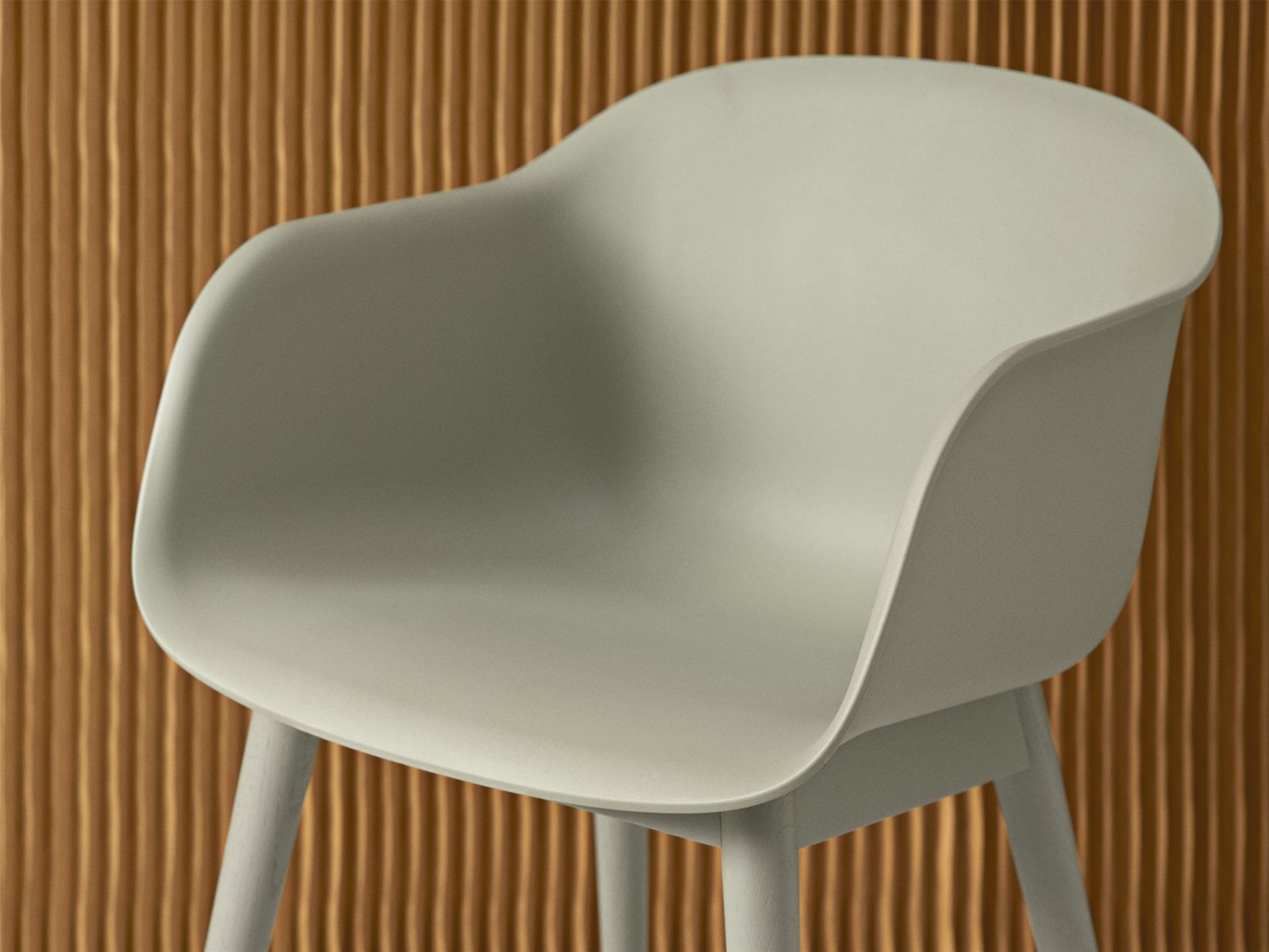 Fiber Armchair Wood Base Stuhl Muuto