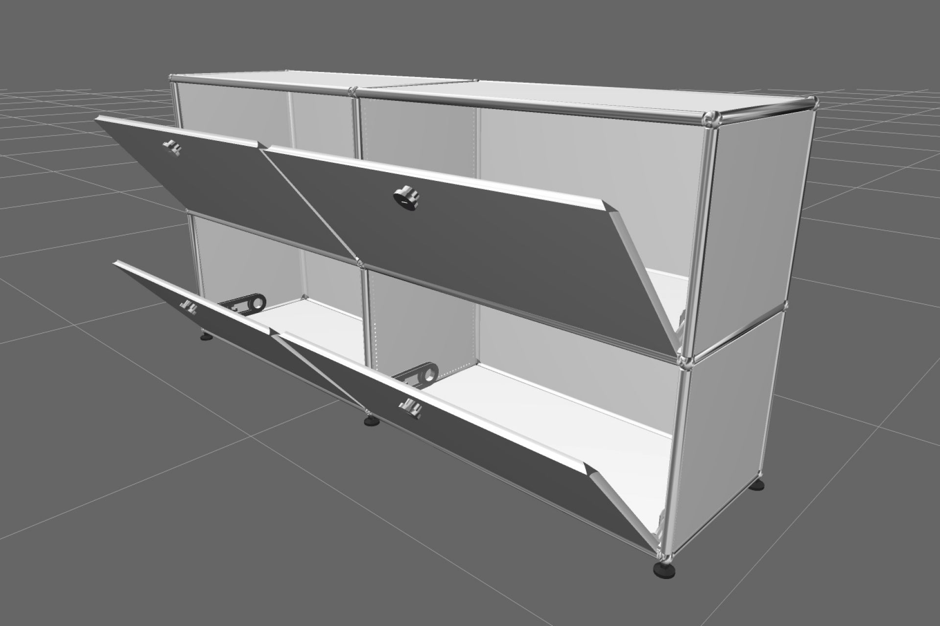 USM Haller Sideboard 4 Klappen Reinweiß - FAST DELIVERY