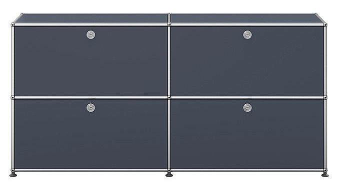 USM Haller Sideboard mit 4 Klappen – QUICK SHIP - anthrazitgrau